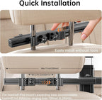 Headrest Tablet Holder for Car Accessories, Crafted from aircraft-grade aluminum，Universal Car Tablet Mount with 22'' Extendsion Arm Car Seat Mount for iPad, Galaxy, Fire HD or 4.7-12.9” Tablets