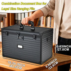 File Storage Cabinet File Organizer Document Organizer File Box in Office and Home with Combination Lock with 20 Legal Size H