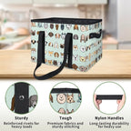 Reusable Grocery Bags Heavy Duty Shopping Bags Foldable Large Tote Bags with Long Handles & Hard Bottom