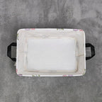 LANGYASHAN Rectangular Storage Bin Collapse Canvas Fabric Cartoon Storage Basket with Handles for Organizing Home Kitchen Boy