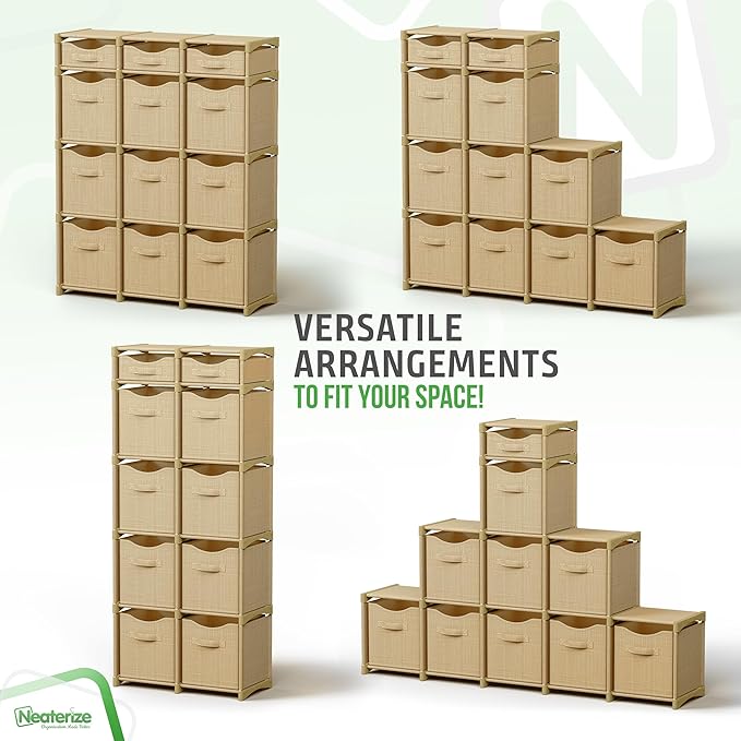 Cube Storage Organizer with Storage Bins Included - The Perfect Closet Organizers and Storage Solution. Includes 12 Storage C