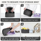3-Pack Shelf Baskets for Organizing, Closet Organizer Bins, Small Woven Baskets, Rope Toy Basket, Storage Basket for Shelves,