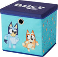 Idea Nuova Bluey Collapsible Fabric Storage Cube,10” Organizer Bin with Lid for Bedroom, Playroom, and Closet