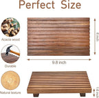 Acacia Wood Risers for Bathroom Tray Kitchen Counter Decor Bathroom Sink Accessories Decorative Wooden Riser Pedestal Stand f