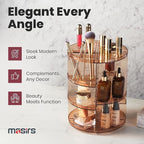 Masirs 360 Rotating Makeup Organizer - Adjustable Shelf Height and Fully Rotatable - The Perfect Round Spinning Cosmetic Orga