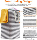 Lifewit 3 Pack Laundry Basket 80L Each, Collapsible Clothes Hamper with Reinforced Handles, Freestanding Waterproof Design fo