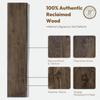 Vivelove Live Edge Floating Shelves 36 inch Long, Elm Wood Wall Display Shelf with Invisible Bracket for Living Room Bedroom 