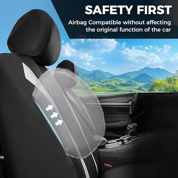 FLORICH Seat Covers, Car Seat Covers Full Set, Waterproof Leather Car Seat Protector, Front and Rear Seat Covers for Cars, Au