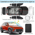 TINGLU Window Shades for Hyumdai Kona SE@SEL 2024-2026 Accessories Car Side Full Windows Rear Triangular Windshield Sun Shade Sun UV Rays & Privacy Protection for Camping 8PCS