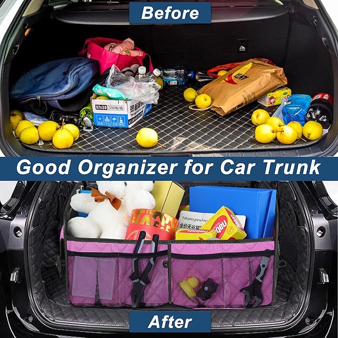 Deosk Car Trunk Organizer for SUV, Car Organizers and Storage with 6 Pocket, Car Accessories for Women/Men 70L Waterproof