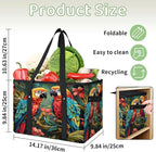 Reusable Grocery Bags Heavy Duty Shopping Bags Foldable Large Tote Bags with Long Handles & Hard Bottom