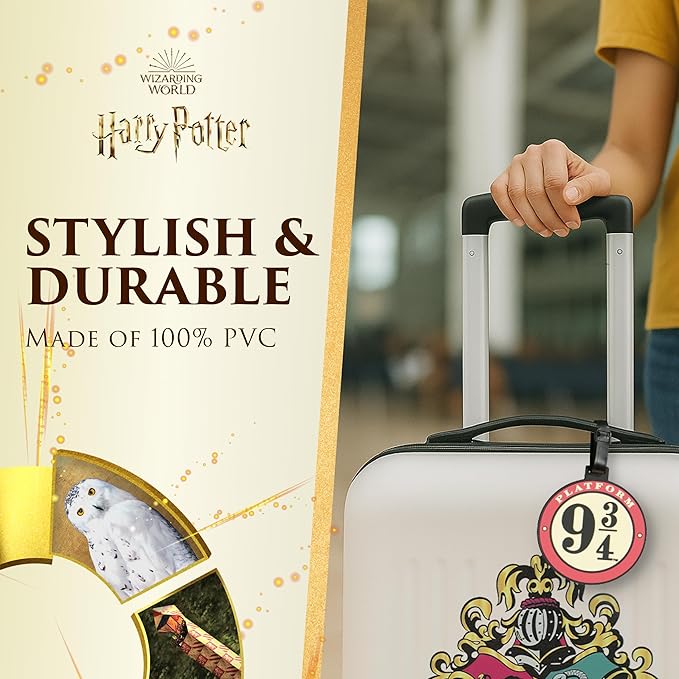 FUL Harry Potter Platform 9-3/4 Luggage Tags, 2-Piece Suitcase ID Tag Set, Multi, One Size