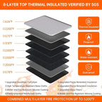 DocSafe 5200°F Fireproof Document Box with Lock,Heat Insulated File Organizer Storage with Pockets,Collapsible Portable Home 