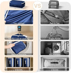 Comforter Storage Bag - Large Capacity Blanket Storage Bags 4-Layer Ultra Space Saving Self Compression Organizer, Washable C