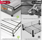 Yecaye 4 Pack Under Bed Storage with Wheels, Under Bed Storage Containers with Lids, Large Under Bed Rolling Storage with Cle