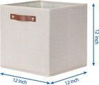 Temary Cube Storage Bins 12 Inch Storage Cubes 4PCs Fabric Organizer Bins Boxes with Handles, Sturdy Collapsible Closet Stora