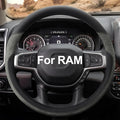 West Llama Customized Auto Car Steering Wheel Cover for Dodge RAM 1500 2500 3500, 15.5-16 inch (Gray-Large Size)