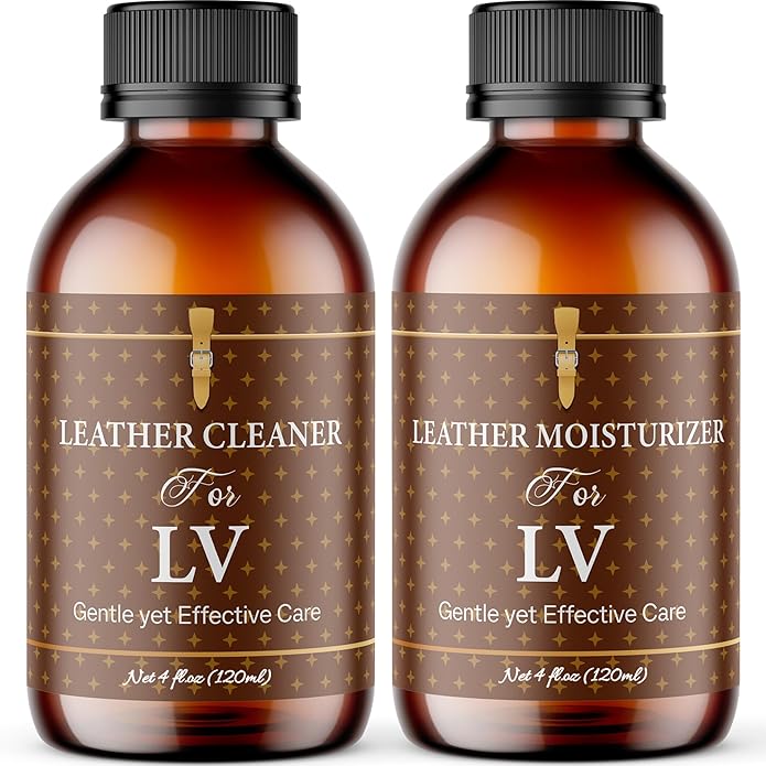 Leather Cleaner & Moisturizer Set for Louis Vuitton, Shine Your Louis Vuitton and Smell New, Gently Soften and Rejuvenate Vac