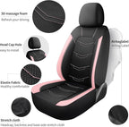 Pink Seat Covers,Sport and Breathable Seat Covers, Anti-Slip Universal Fit Automotive for Cars Sedan SUV and Truck(2 Pieces,F