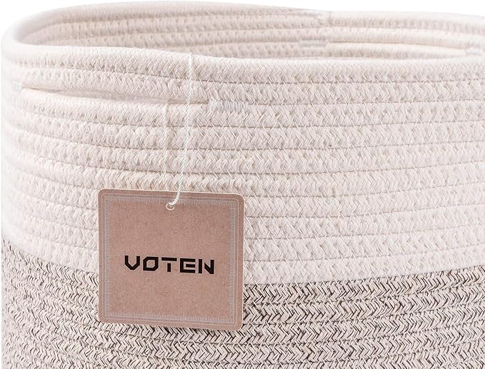 voten Storage Cubes Baskets Bins Organizer 11x11x11'' Fit 12x12''Cube Storage Organizer Bookcases Shelves,Durable Woven Cotto