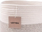 voten Storage Cubes Baskets Bins Organizer 11x11x11'' Fit 12x12''Cube Storage Organizer Bookcases Shelves,Durable Woven Cotto