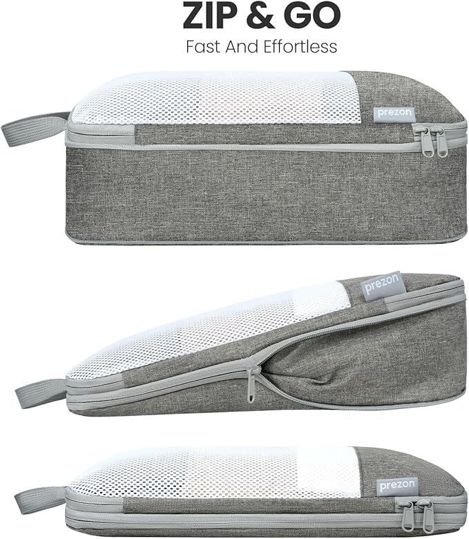 Compression Packing Cubes for Travel, Lightweight Vacation Travel Essentials, Travel Accessories for Suitcase Organizer Bags 