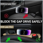 UREHEPO 2pcs Elastic Car Seat Gap Filler Organizer, Universal Interior Car Accessories to Stop Things from Dropping and Add Style for Car SUV and Truck, Fill The Gap Between Seat and Console - Beige
