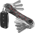 KeySmart Original Key Holder - Compact Key Organizer for Key Chain, Minimalist Clutter-Free EDC Keychains Key Ring, Red Forge