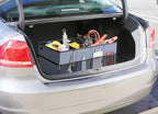 EPAuto Foldable Car Trunk Organizer for SUV, 3-Compartment with Removable Divider, Blue