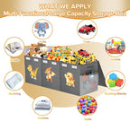 Extra Large Toy Box Chest, Collapsible Sturdy Toy Storage Organizer Boxes Bins Baskets Dinosaur Kids Toy Chest Bin with Lids 