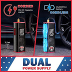 Tire Inflator Portable Air Compressor with LED Light – 12V DC Cordless Air Pump & Auto Shut-Off Function, 150 PSI Electric Air Pump for Car Tires with Digital Tire Pressure Gauge and Car Accessories