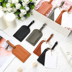 Amylove 48 Sets Leather Luggage Tags Bulk Wedding Favors Luggage Tags for Guests Bridal Gifts Wedding Bridal Shower Gift PU L