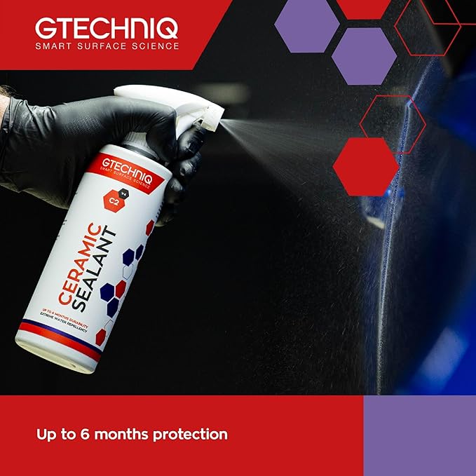 Gtechniq C2 Ceramic Sealant for Cars, 169 fl oz | Protects Paintwork, Trim, Tires and Windows, Extreme Dirt Repellent, High S