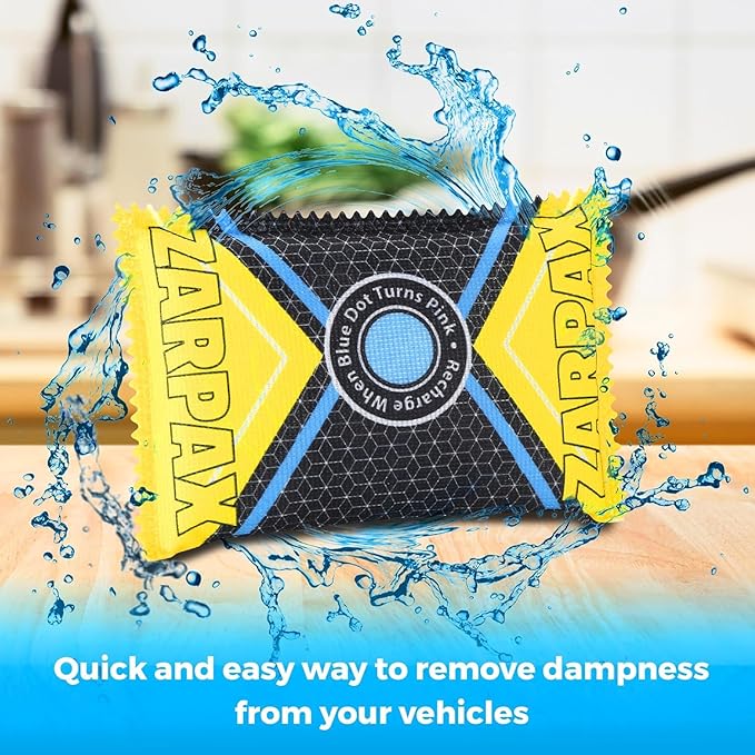 125g Rechargeable Desiccant Packs Dehumidifier Bag - 2 Pack - Moisture Absorbers For Safes, Car, Bathroom, Storage, Garage - 