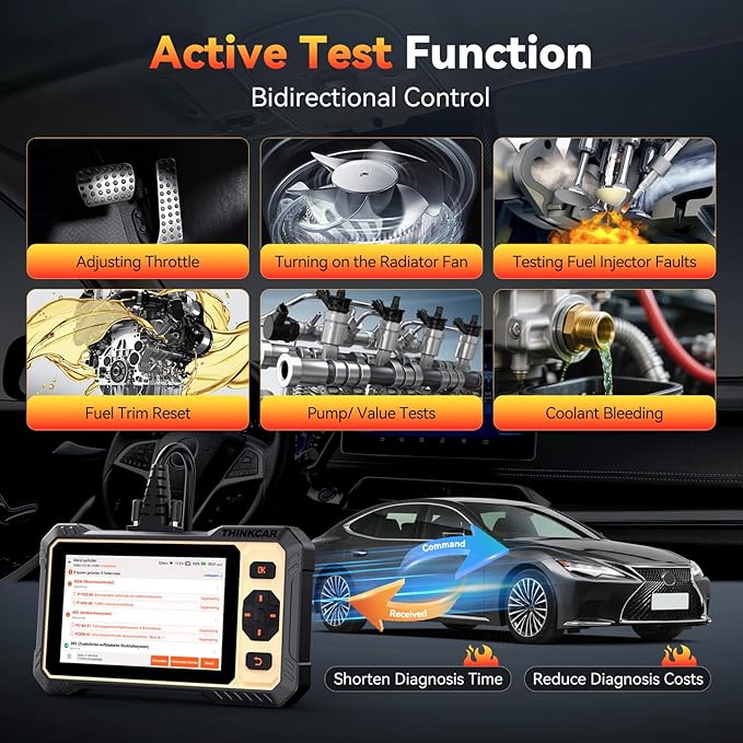 THINKCAR THINKSCAN 662 OBD2 Scanner,Car Diagnostic Tool with Bidirectional Active Test,Car Scanner Engine ABS SRS