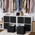 Fabric Storage Cubes for Cube Organizer - 8 Pack Heavy Duty Storage Bins - 13 Inch Cube Storage Bin, Use As A Clothes Storage