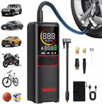 GOOLOO GT160 Tire Inflator Portable Air Compressor, 160PSI Portable Air Pump for Car Tires, 7500mAh Cordless Air Pump with Digital Pressure Suitable for Cars, Bikes, Balls, Motorcycles
