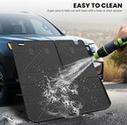 LASFIT Cargo Mat with Backrest Mat for Honda Pilot 2016-2026, Split & One-Piece Foldable Seating TPE Custom Fit Trunk Mat Cargo Liner with Seatback Mat Accessories, Black