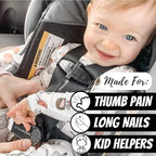 UnbuckleMe Car Seat Buckle Release Tool (As Seen on Shark Tank) - Easy Opener Aid for Arthritis, Long Nails, Older Kids - Button Pusher for Infant, Toddler Car Seats (2 Pack, Blue & Lime Green)