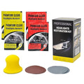 Headlight Restoration Kit – Oxidation & Yellowing Remover with UV Sealant | Wipes + 2000/3000 Sanding Discs + 3” Holder, Glov
