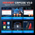 2026 Upgraded LAUNCH OBD2 Scanner CRP123E V3.0 Elite, Diagnostics Tool for Engine, ABS, SRS, AT, with 7 Resets,