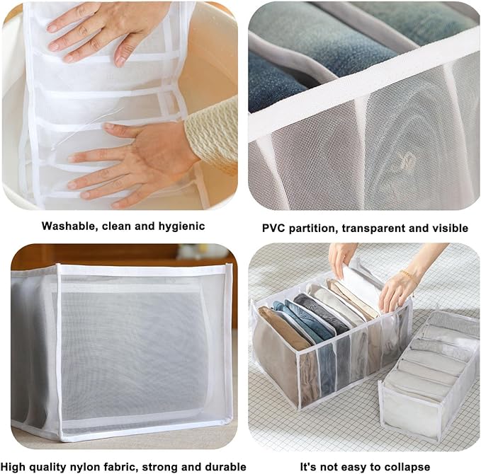 5PCS Wardrobe Clothes Organizer - Foldable Closet Drawer Organizer for Clothes, Portable Closet Organizers and Storage Bins, 
