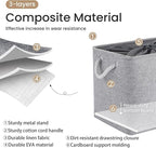 Large Storage Baskets- 16x12x12 inch Storage Bins for Shelves and Closet Organizing, Foldable Fabric Bin for Home Organizatio