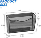 samstar 6 Pack Magnetic File Holder, Mesh Wall File Organizer File Pocket Mail Organizer Paper Folder Holder for Office/Home,