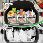 Reusable Grocery Bags Heavy Duty Shopping Bags Foldable Large Tote Bags with Long Handles & Hard Bottom