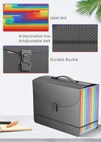 Expanding File Folder/Accordion File Organizer/Portable File Box with 13 Pockets,Fun Storage Filing Folders with Handle,Perfe