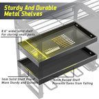 Power Tool Organizer Wall Mount,4 Layers Heavy Duty Storage Rack with 8 Drill Holder, Easy Installation, Tool Organizer Wall 