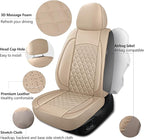 Leather Seat Covers, Breathable and Waterproof Napa Leather Car Seat Cover, Universal Interior for Cars, Sedans, SUVs, Vans, 