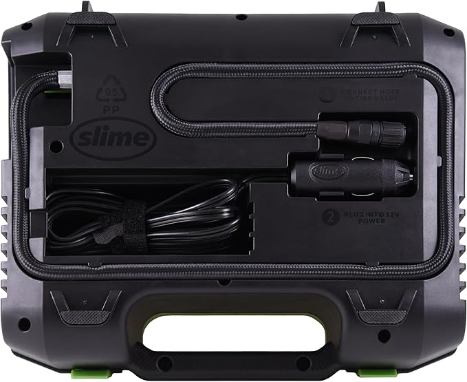 Slime 50158 Flat Tire Repair Kit, Smart Spair Ultra, All-in-One Solution, Repairs and Inflates, Car/Trailer, 10 Min Fix