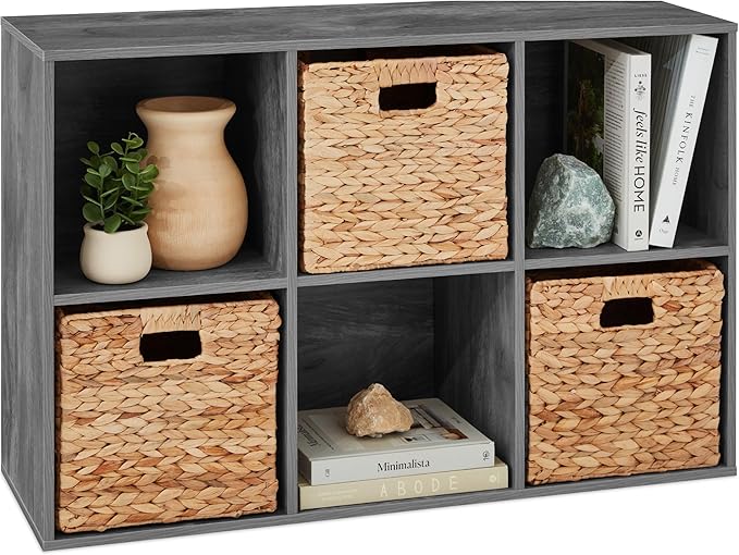 Best Choice Products 6-Cube Storage Organizer, 11in Shelf Opening, Bookcase, Display Shelf, Customizable w/ 3 Removable Back 